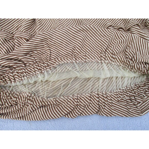 Plenty By Tracy Reese Tank Top Mini Dress Women’s Sm Brown/Cream Striped Bubble - Picture 14 of 15